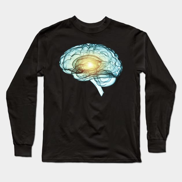 Brain 1 Long Sleeve T-Shirt by NerdsbyLeo